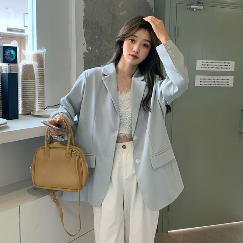 ブルージャケット スプリングオータムレッド薄手 ストリート 春物 秋物 試着室58015421848