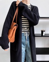 Open long knit Cardigan T20241