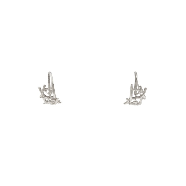 [P018]Silver925 Ffx logo earring