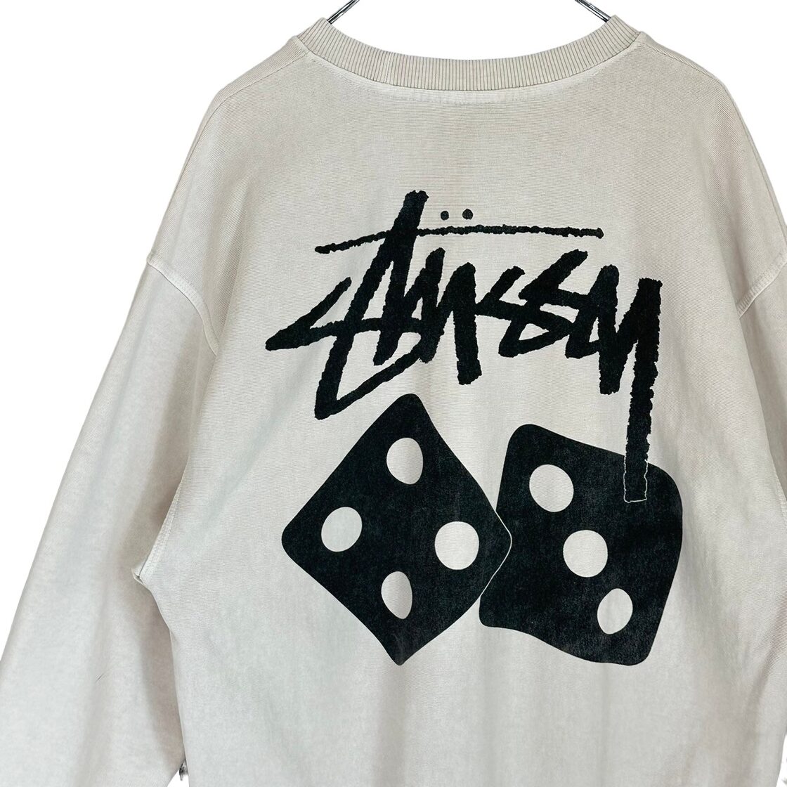stussy ステューシー スウェット L バックロゴ プリントロゴ ダイス 