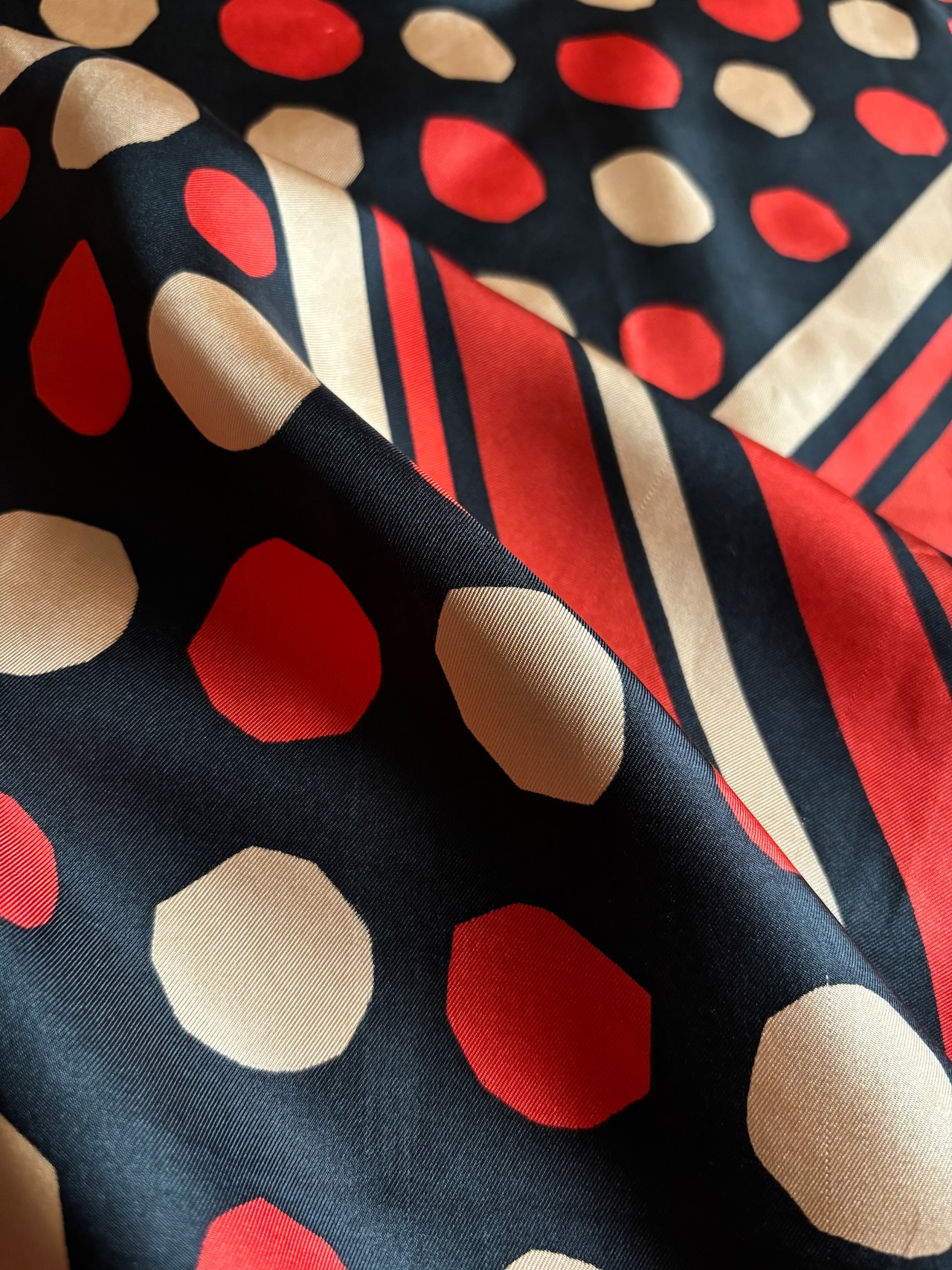 polka dot rétro silk scarf-5151-8