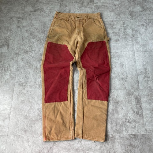 パッチワーク ブラウン ダブルニー カーハート Carhartt W30 L31