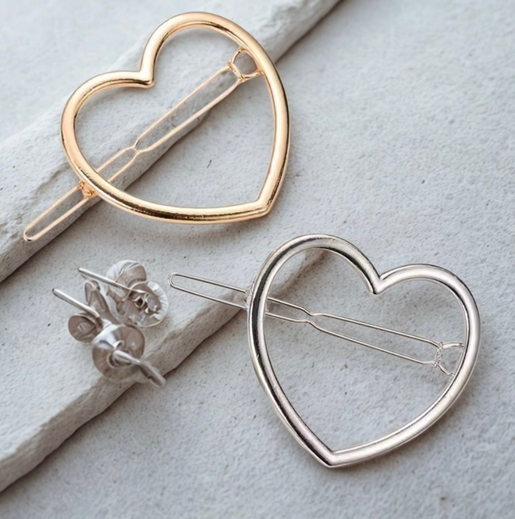 ハートヘアクリップ キッズバレッタ アクセサリー キッズアクセサリー ベビーアクセサリー ヘアピン