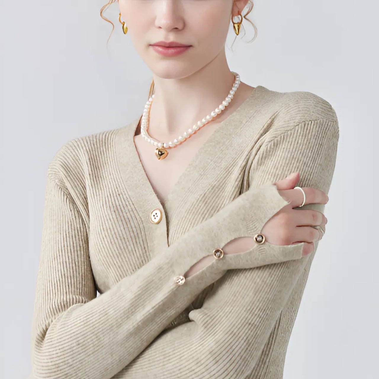 Asymmetrical Knit Pullover F0239