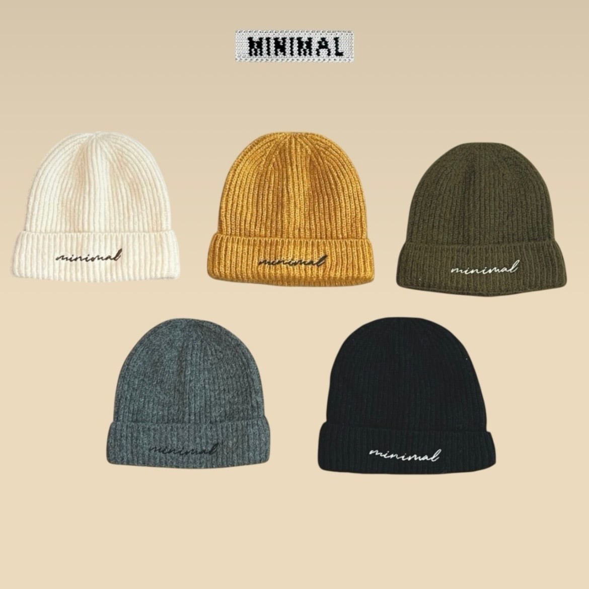 *即納* MINIMAL MNM刺繍ニットビニー