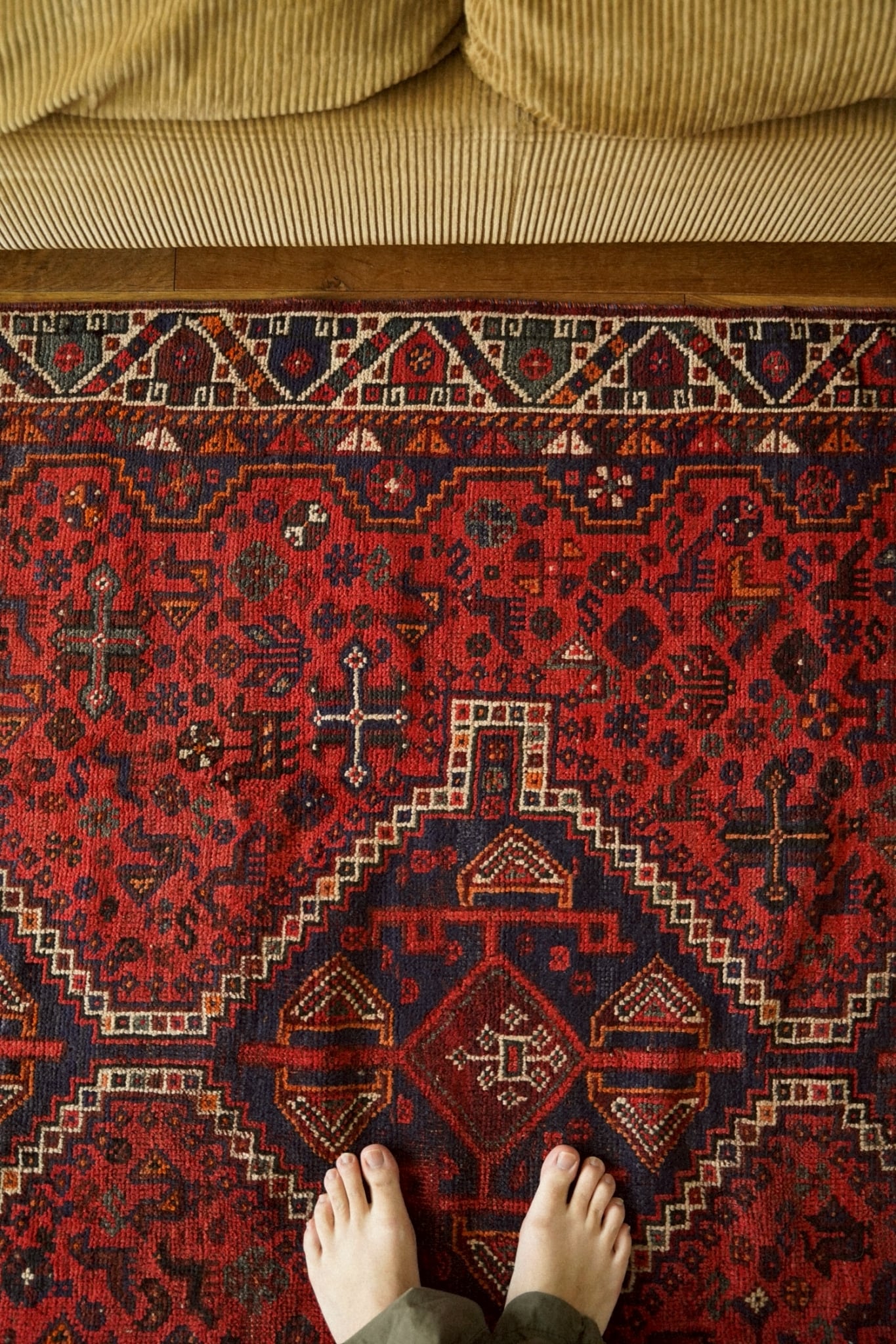 2034-Vintage Qashqai rug | 手織りのヴィンテージラグ専門店 | Bahr
