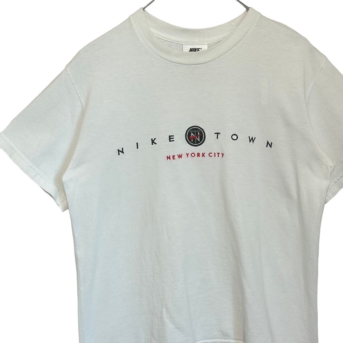 NIKE ナイキ Tシャツ センターロゴ 刺繍ロゴ USA製 90s 白タグ | 古着 
