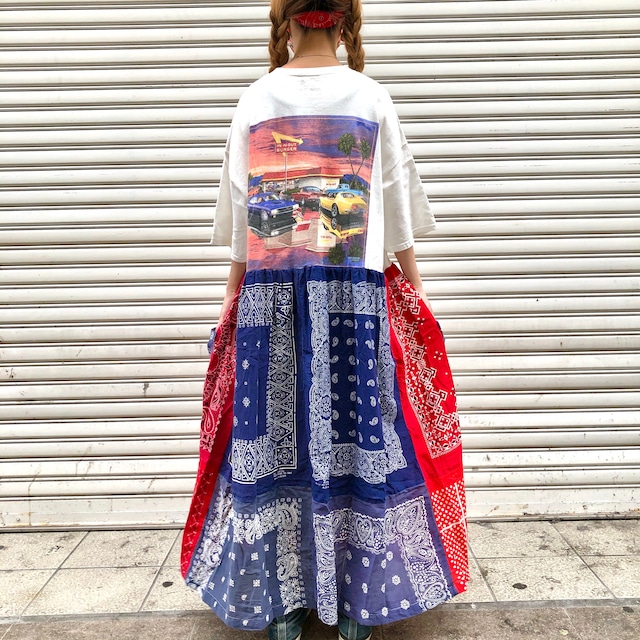 リメイク In N Out バンダナ ワンピース Repock Make Recommend リメイク In N Out バンダナ ワンピース Repock Make Recommend
