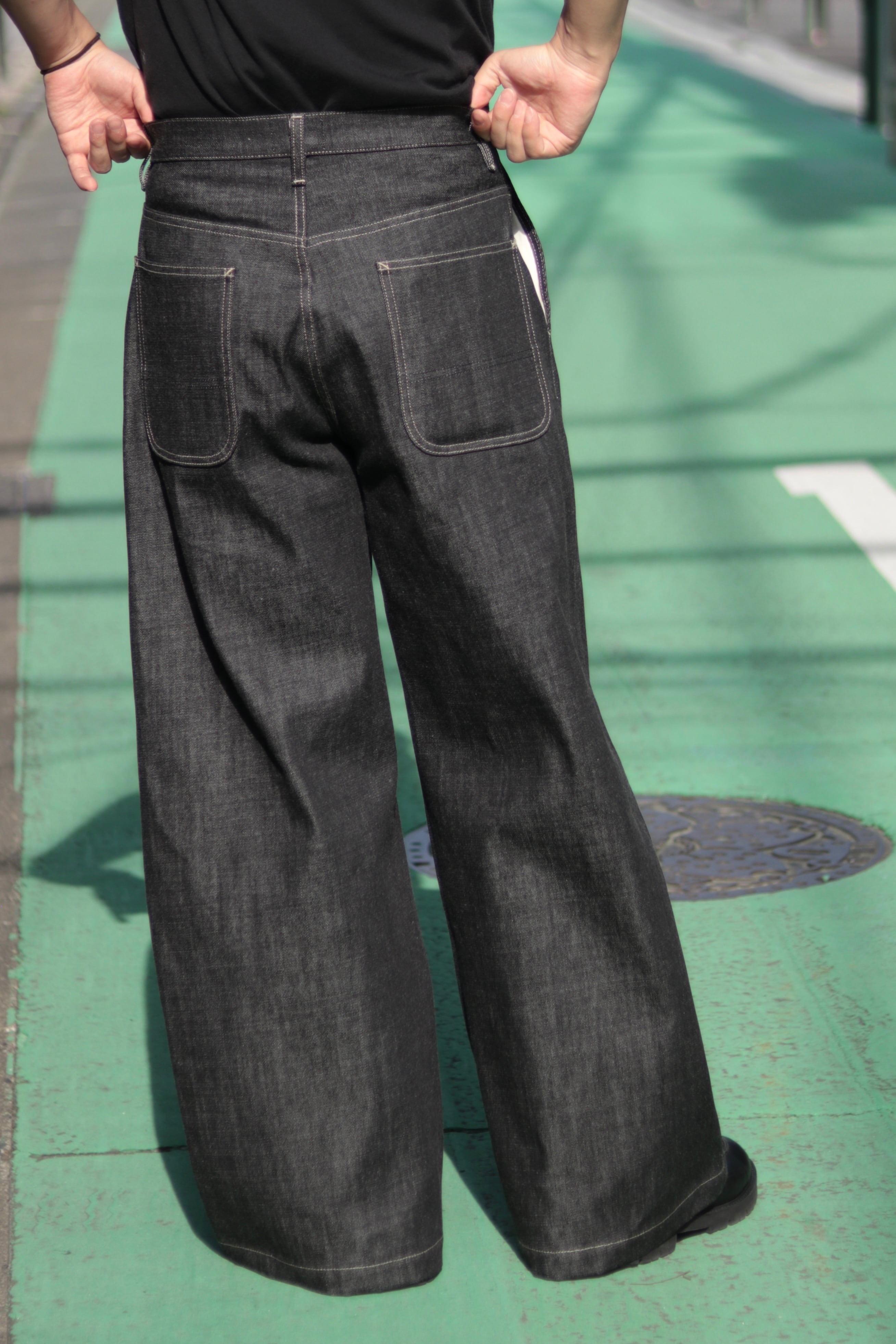 supernova. リジットバギーデニム 再入荷】superNova. Baggy jeans - Rigid denim / Black | novastore