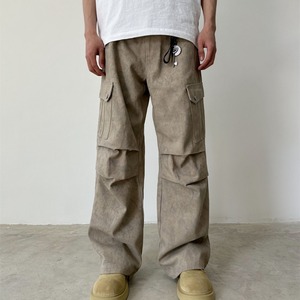 マーブル柄パラシュートカジュアルパンツ　1192