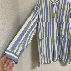 70年代　ユーロ　VEB Plauener Spitze　ストライプシャツ