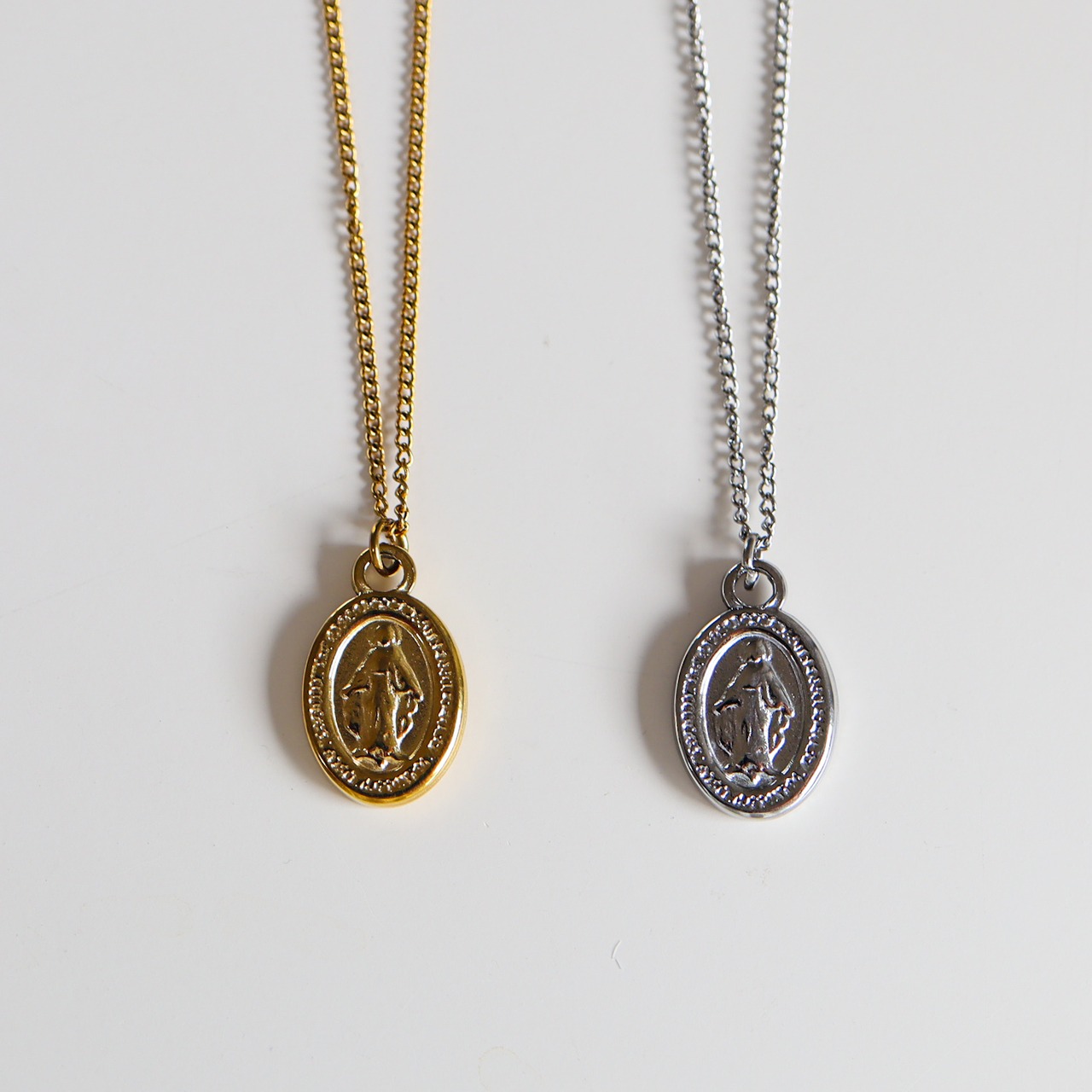 stainless medal necklace