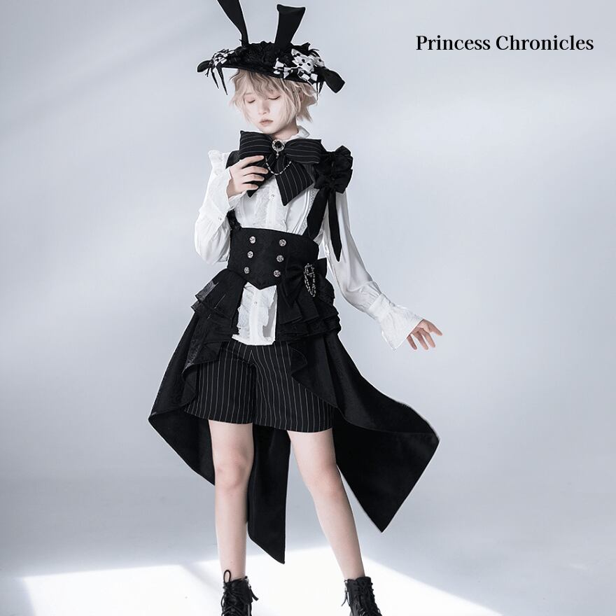 サブカル 服 地雷系 通販 予約受付販売 10月下旬出荷 王子 少年装 ブランド Princess Chronicles ハーフパンツ プリンス プリンセス 少年 貴族 dark 可愛い イベント 舞台衣装