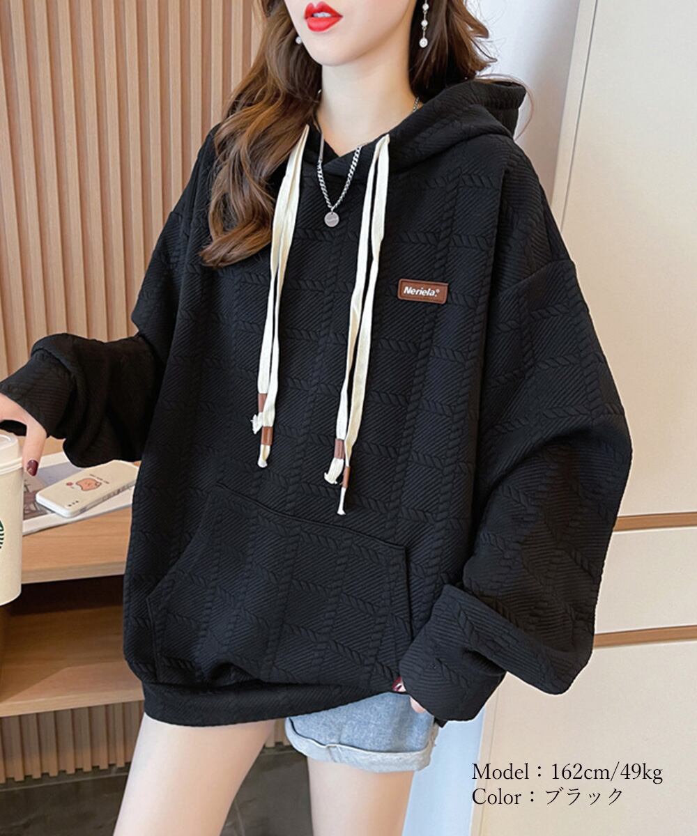 ゆったり トレンド 厚手フード付 深Vネック トレーナー 韓国n282 フード付きトレーナー韓国 オーバーサイズ 体型カバートップス