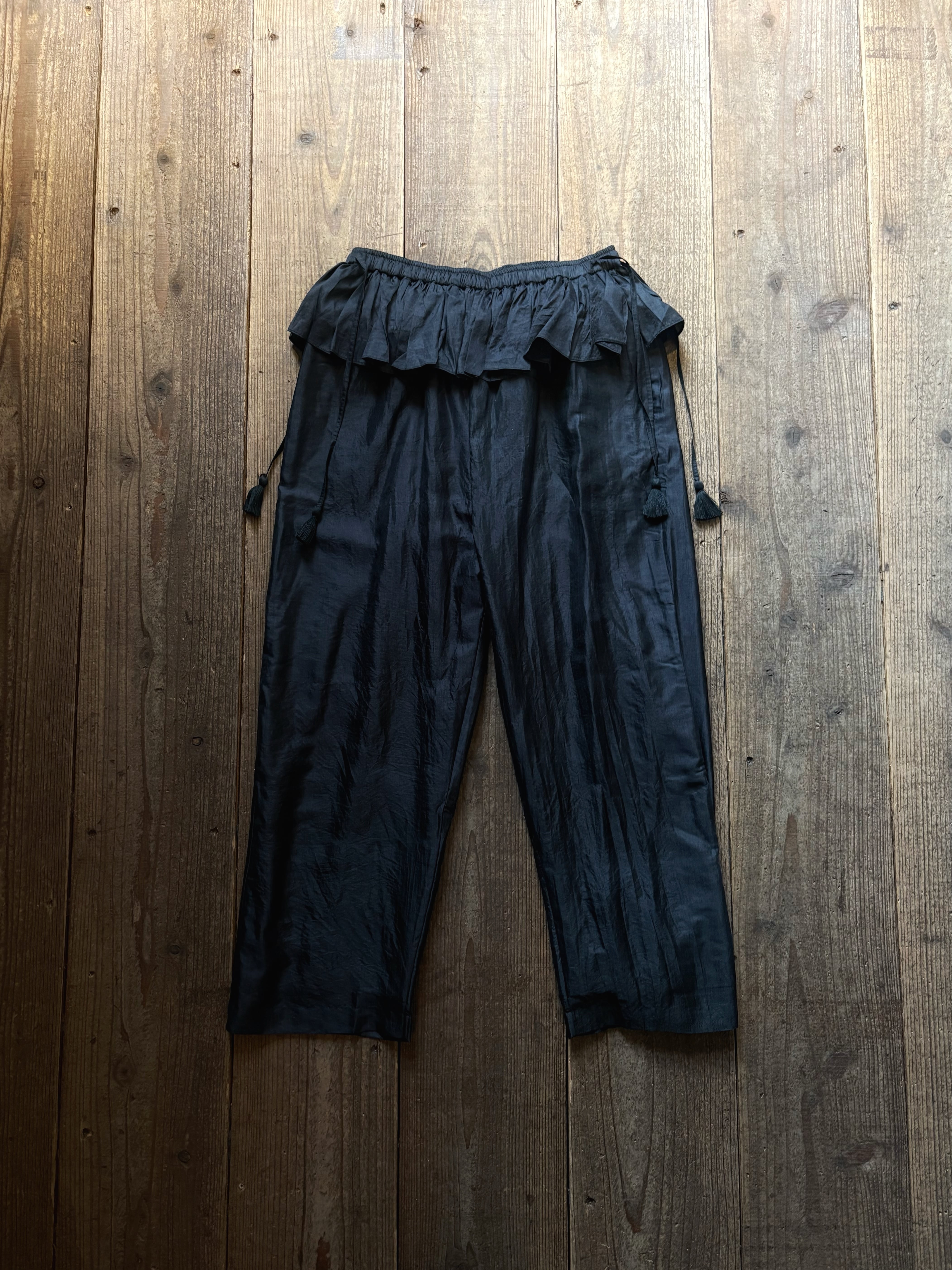 BUNON wide belt pants black | TALE COCOON