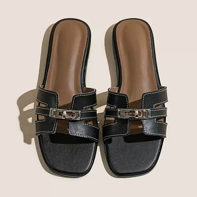 belt flat sandals
