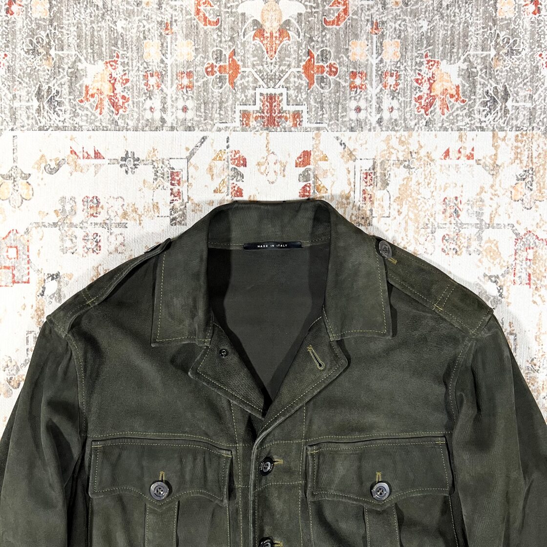 2003SS Gucci by Tom Ford Nubuck Leather Militaly Jacket グッチ  