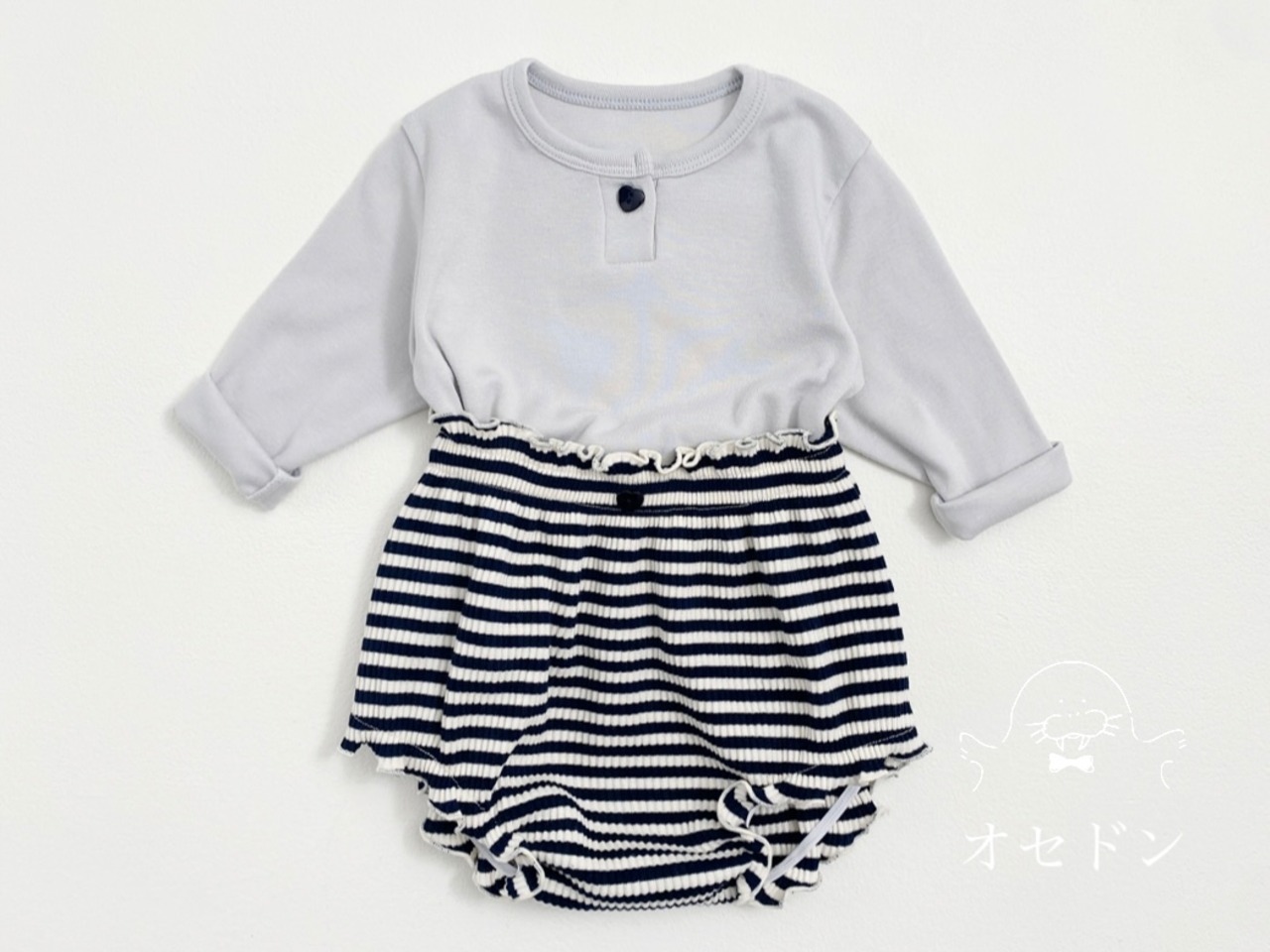 【oott bebe】パピヨンキャンディブルマ ブルー 70~80cm - 1