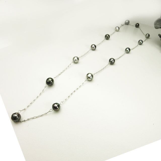 ブラックパールl(黒真珠xSVのロングネックレス）75cm | Jewelry SIMON