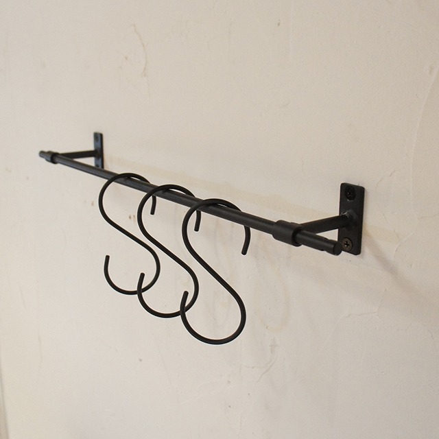 【ムクS字フック（MUK-1652）】サンドブラック