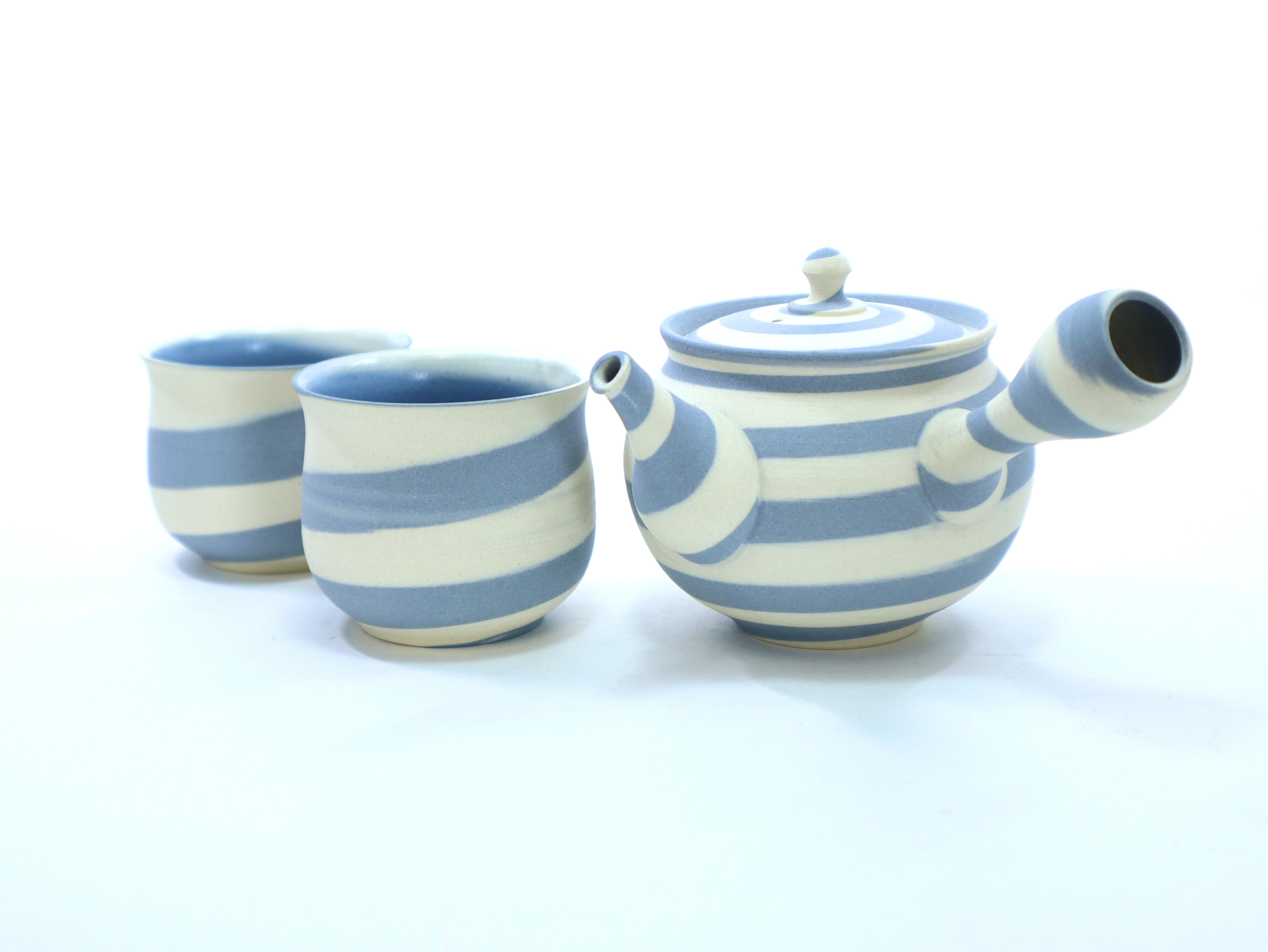 常滑焼 淳蔵 練り込み急須 大 ブルー Tokoname Today S