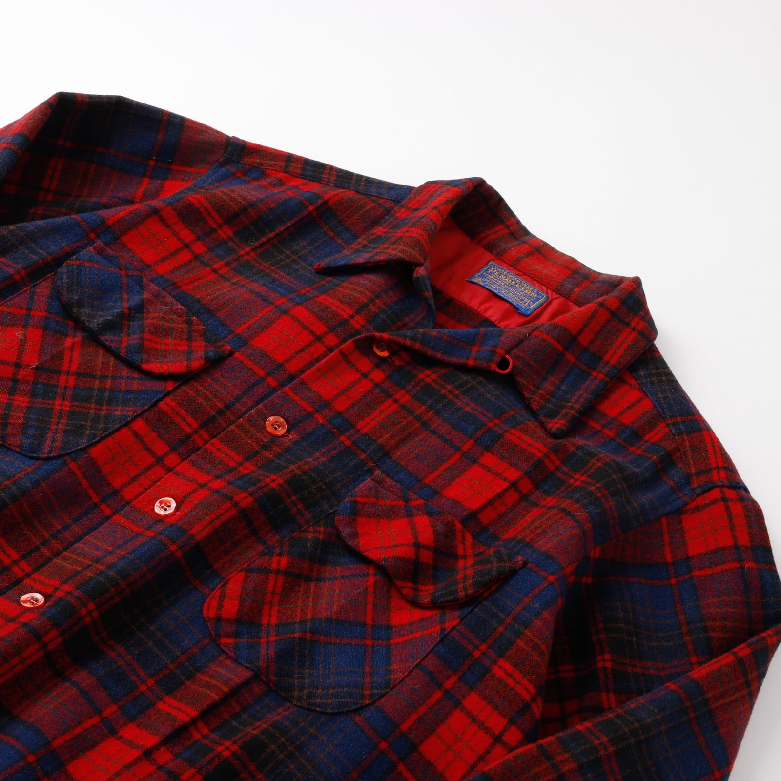 美品】70s PENDLETON ombre check wool shirts made in USA big size