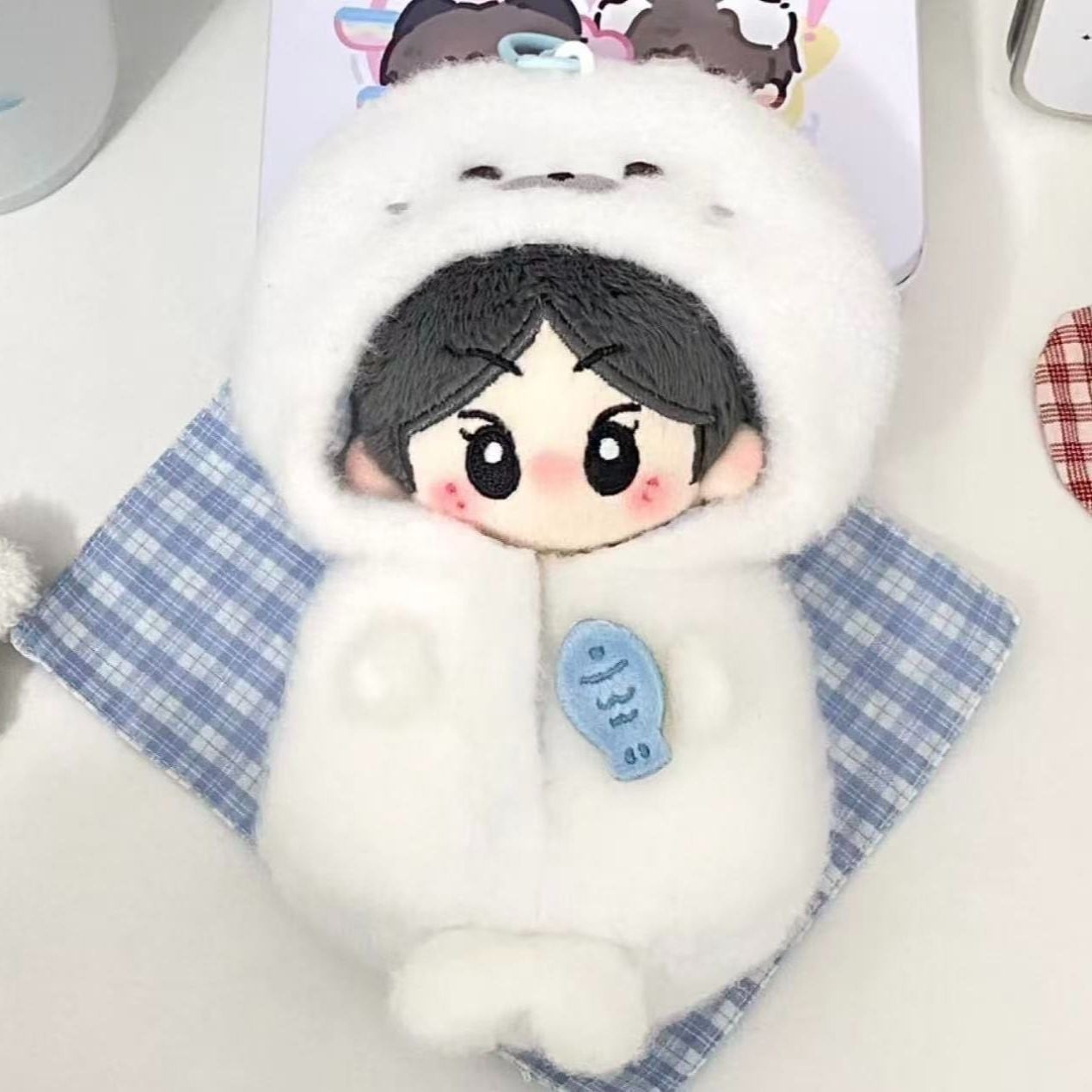 10cm 12cm 着せ替え ふわふわ 白 アニマル アザラシ 推しぬい 綿人形