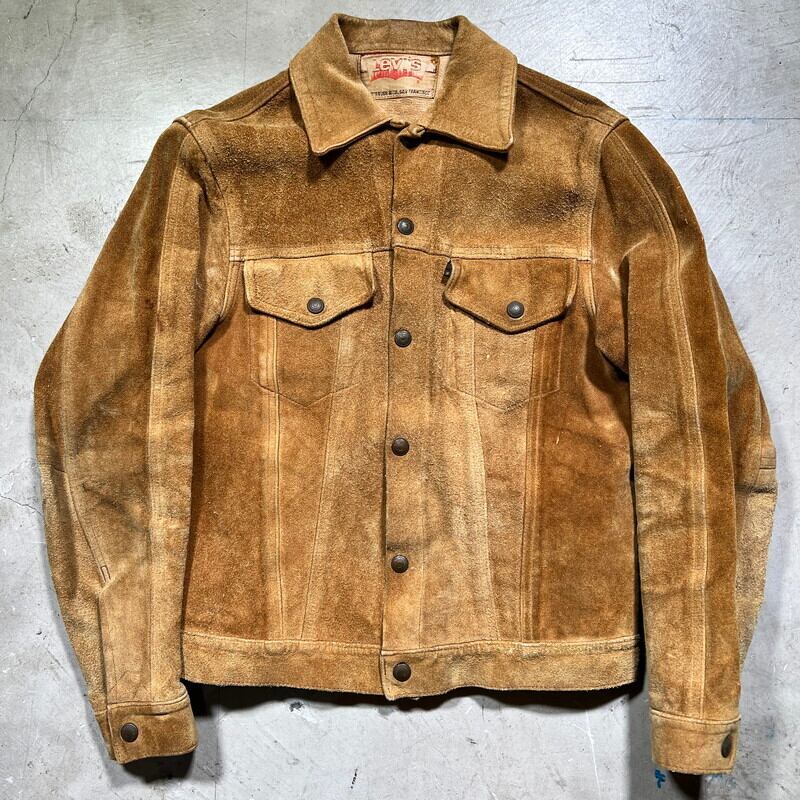 60's 70's Levi's リーバイス 3rd TYPE スエードジャケット Big E 均等V 希少 ブラウン 小さめ 34~36位  ラフスエード USA製 希少 ヴィンテージ BA-1821 RM2240H | agito vintage powered by BASE