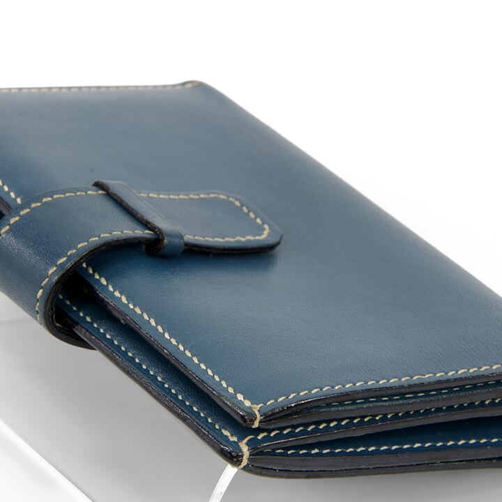 【極美品】HERMES エルメス ジュラ 二つ折り財布 HERMES（エルメス） ジュラ ゴールド金具 二つ折り財布（小銭入れあり