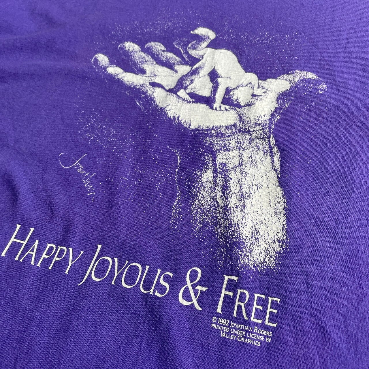 90年代 USA製 JONATHAN ROGERS CAREFREE アートプリント Tシャツ