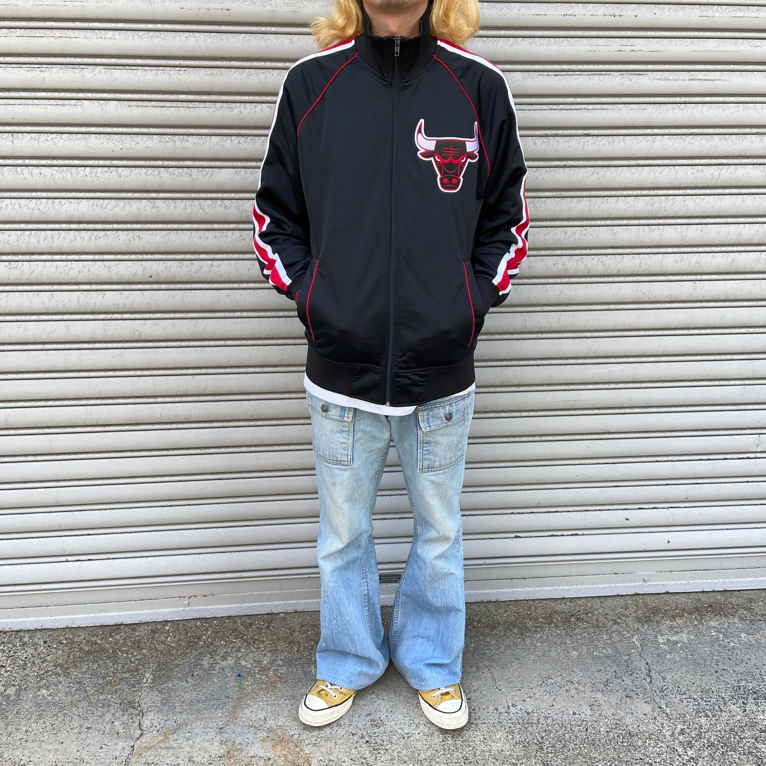 NBA CHICAGOBULLS ブルズ トラックジャケット ジャージ 黒 M | 古着屋 Uan