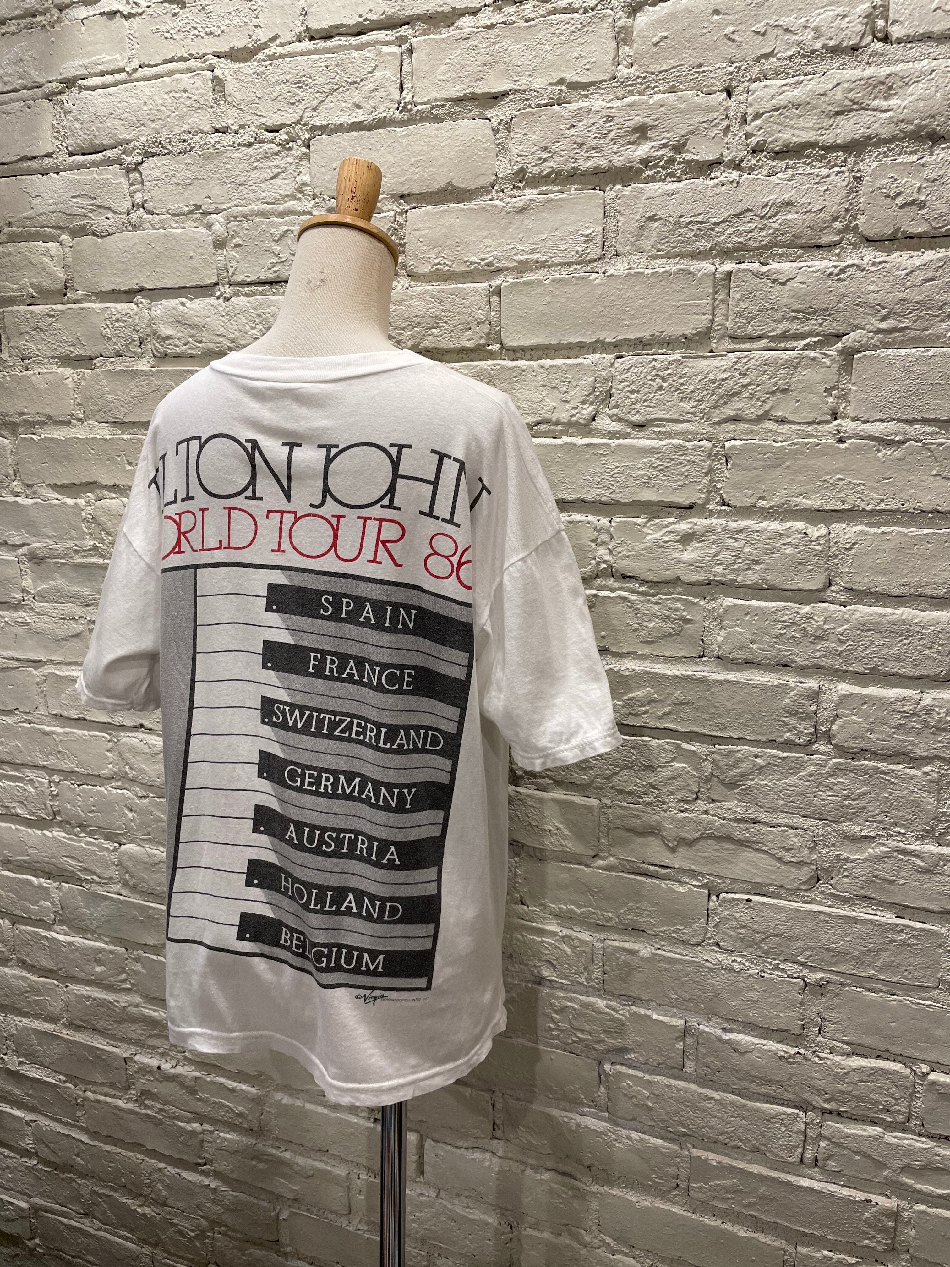 80年代 ELTON JOHN ワールドツアープリントTシャツ エルトン ジョン 