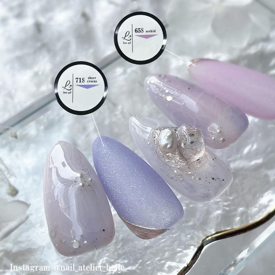 カラージェル 紫 65S オーキッド シアーカラー 透明感 ネイル 国産