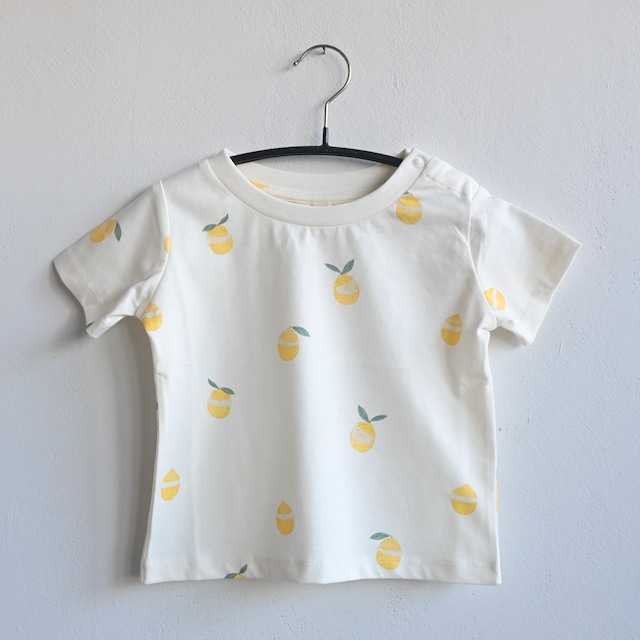 《STUDIO BOHEME 2026SS》TSHIRT ESSENTIAL / OFF WHITE & LEMON / 12M・18M・24M