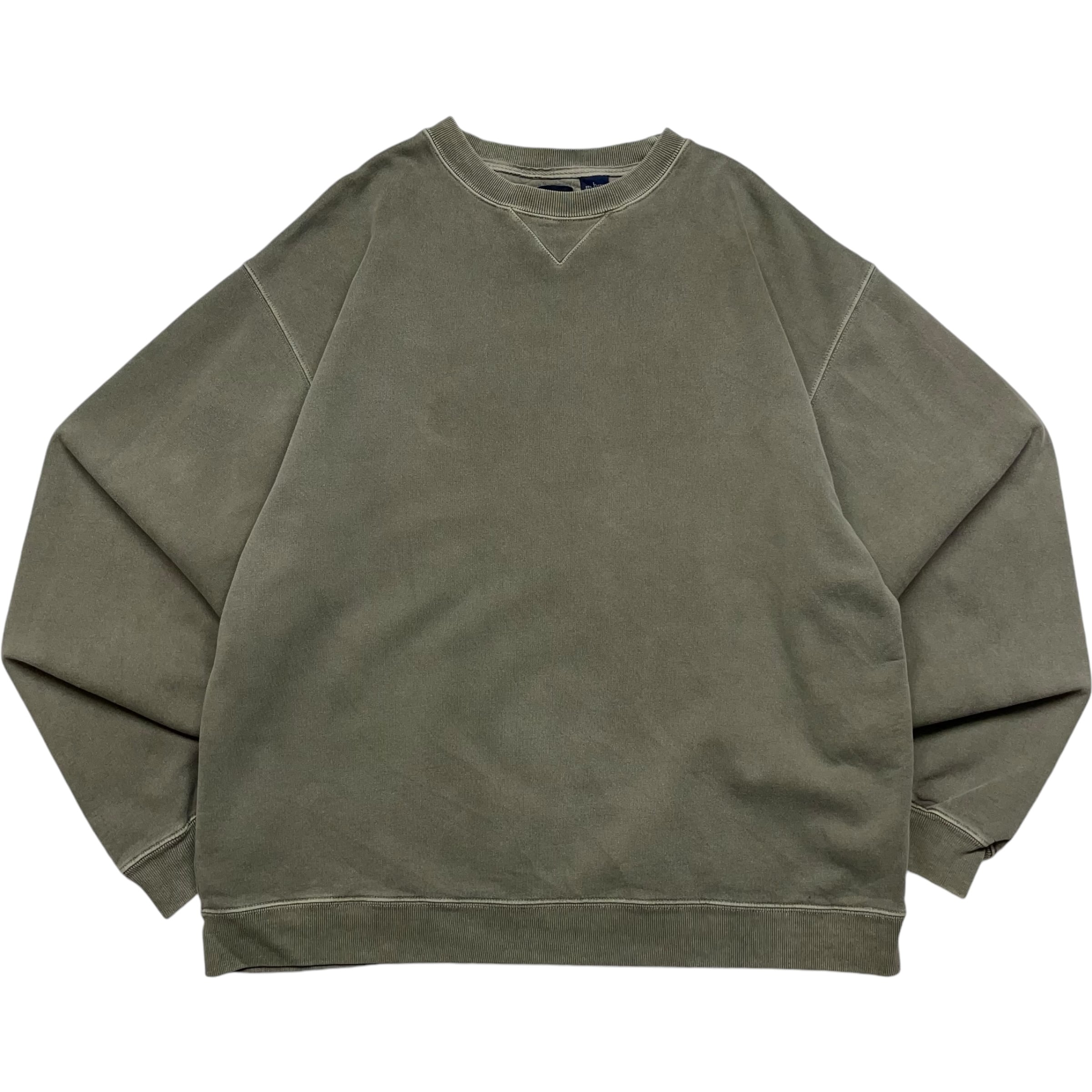 《L》 OLD GAP オールドギャップ スウェット 前V グレー 90年代 vintage no.4543