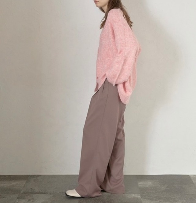 軽やかアルパカ素材カーディガン