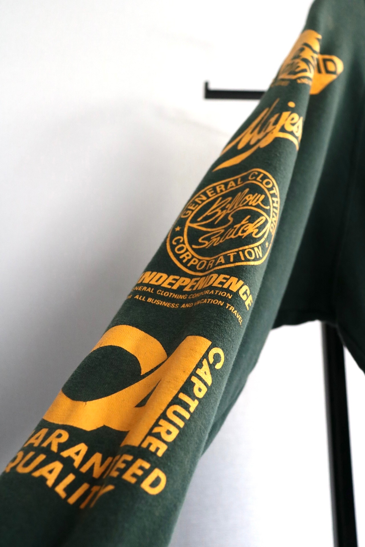 Green × Yellow printed sweat shirt