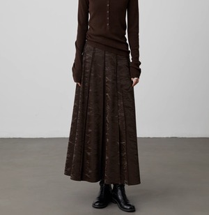 zigzag pleated long skirt 2colors【2025010701】