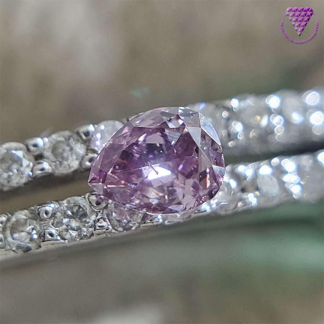 0.066 ct Fancy Deep Purple Pink SI2 AGT 天然 パープル ピンク 