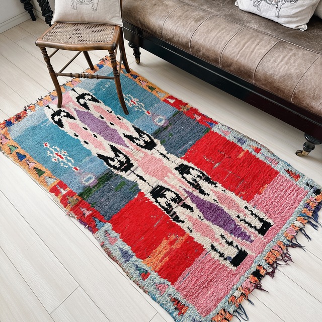 モロッコ ヴィンテージラグ MR010 | ブジャド | 93cm × 160cm