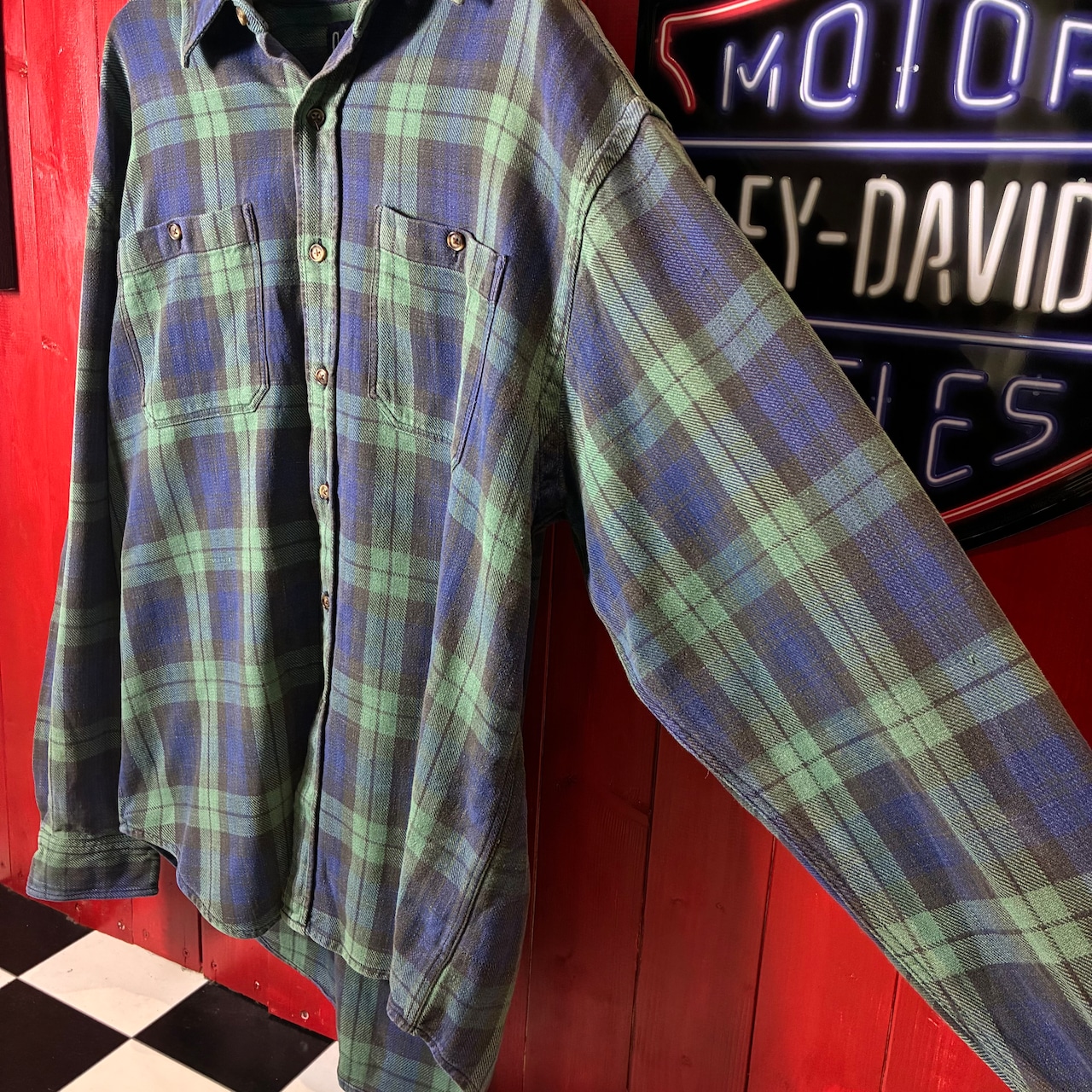 90s OLD GAP ブラックウォッチ ネルシャツ 長袖シャツ オールドギャップ