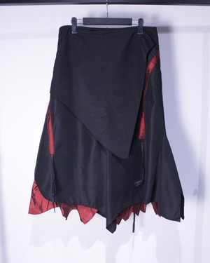 【Caka BLACK】"Dead Stock" Layered Design Loose Skirt