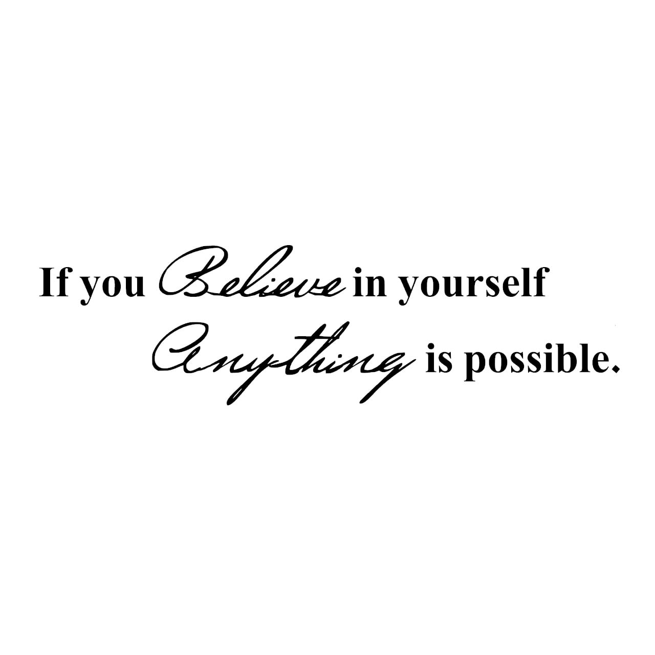 英字 名言 ウォールステッカー if you believe in yourself 黒 光沢