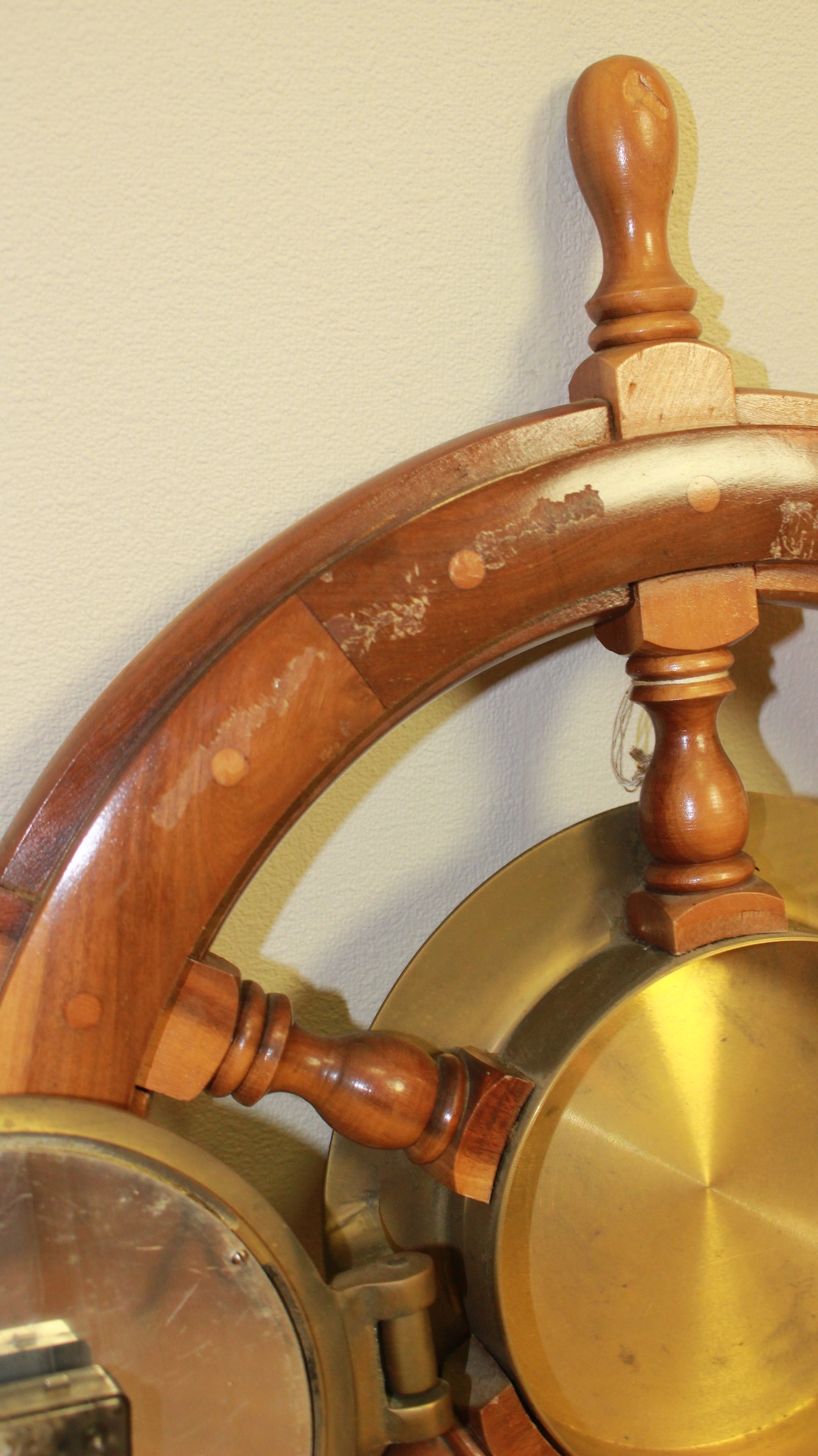 税関を通ってきたchadburnsのイギリスアンティーク船舵時計