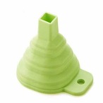 折りたたみじょうご シリコン コンパクト 10個セット 漏斗 キッチン用品 詰め替え ボトル移し替え 液体 調味料 洗剤 サニタリー 収納 省スペース ブルー グリーン ピンク ランダム　cw-a-3253