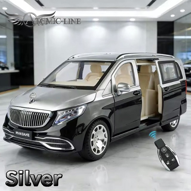Mercedes マイバッハ VS680 MPV ミニカー 1/24 キーレスリモコン 全2色 ライト点灯 エンジンサウンド 合金モデル 模型 ジオラマ