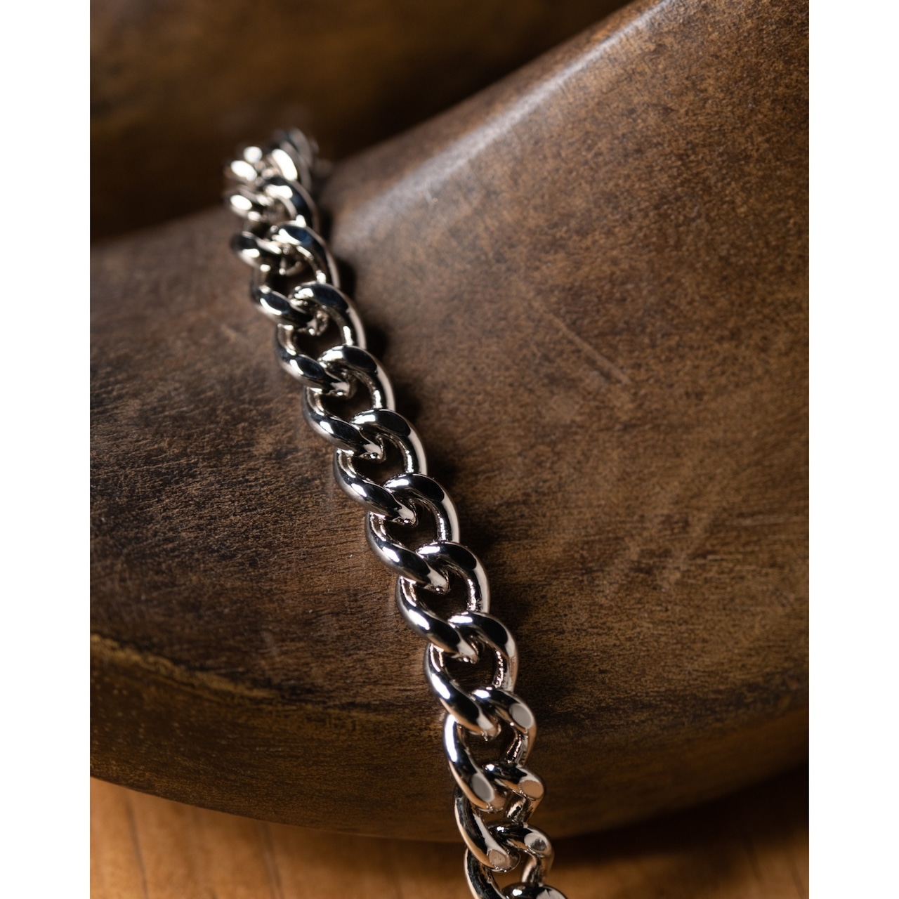 喜平面取Φ2.5 真鍮ウォレットチェーン(別注ニッケルシルバー加工)