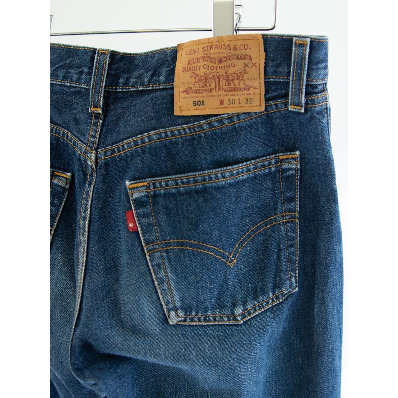【LEVI'S 501 FOR WOMEN IRREGULAR】Made in U.S.A. straight denim pants W30 L32（リーバイス イレギュラー品 アメリカ製ストレートデニムパンツ ジーンズ）1d