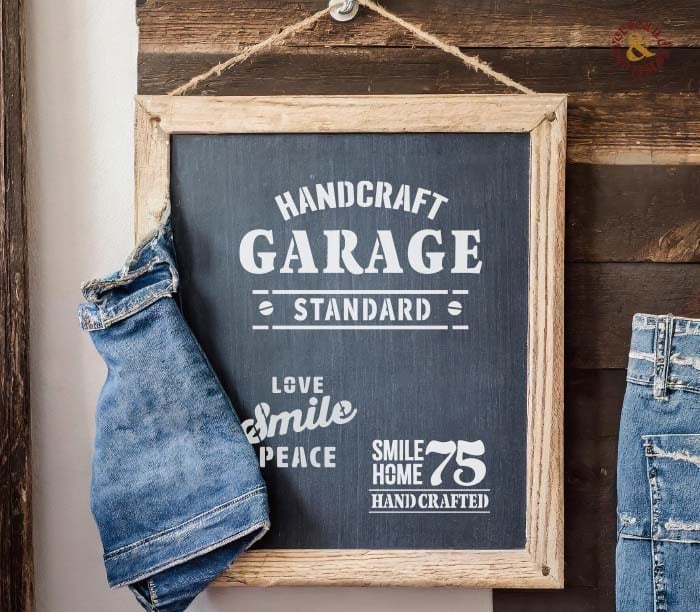 ステンシルシート ガレージスマイル 「75・GARAGE・ SMILE 3種セット