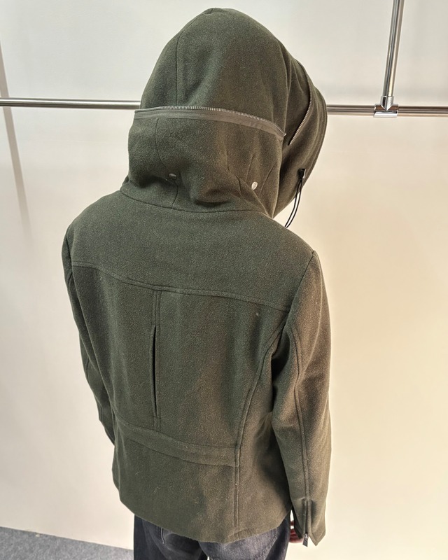 【KATHARINE HAMNETT】wool hooded riders blouson